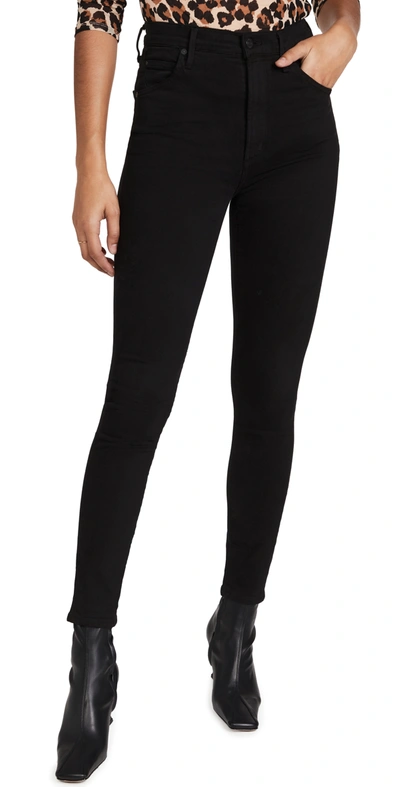 Shop Citizens Of Humanity Chrissy High Rise Skinny Jeans Plush Black