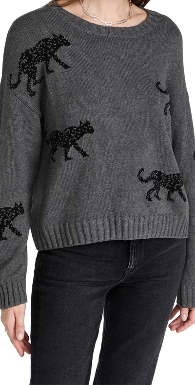 Shop Rails Perci Pullover Sweater In Ash Jungle Cat