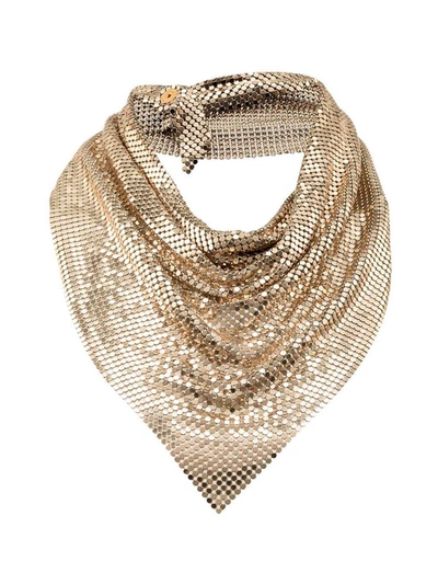 Shop Paco Rabanne Scarves In Gold