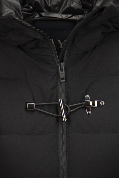 Shop Fay Long Down Jacket With Alamaro In Black