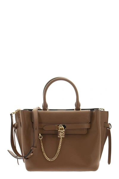 Michael Kors Hamilton Large Leather Satchel, ModeSens