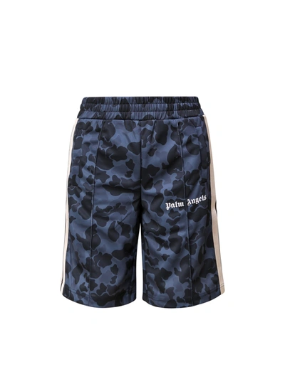 Shop Palm Angels Night Camouflage Bermuda Shorts In Black