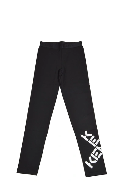 Shop Kenzo Kids Sport X Logo Printed Leggings In Black