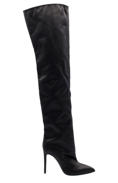 Shop Paris Texas Stiletto Over The Knee Boots In Black