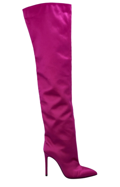 Shop Paris Texas Stiletto Over The Knee Boots In Pink