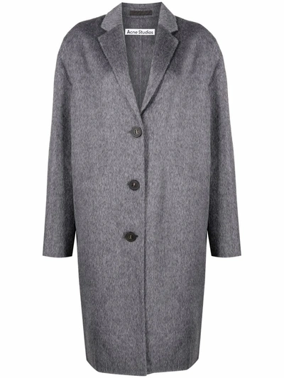 Shop Acne Studios Grey Single-breasted Coat