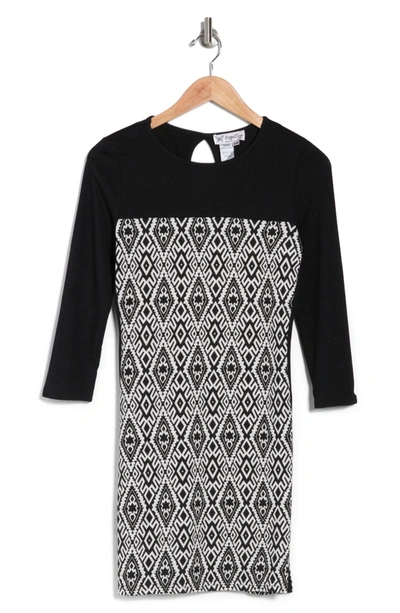 Shop Papillon Global Print Dress In Black White