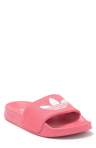 Shop Adidas Originals Adilette Comfort Slide Sandal In Hazy Rose/ White/ Hazy Rose