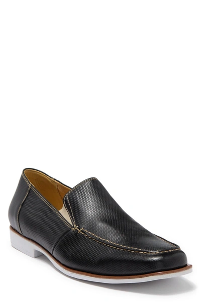 Shop Sandro Moscoloni Embossed Leather Loafer In Grey