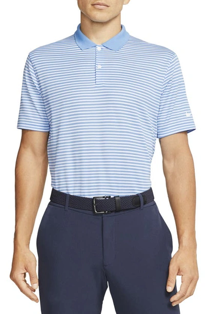 Shop Nike Dri-fit Victory Golf Polo In University Blue/ White