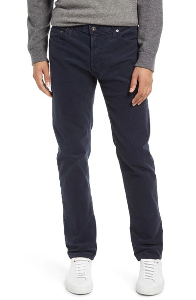 Shop Ag Tellis Slim Fit Corduroy Pants In Blue Express