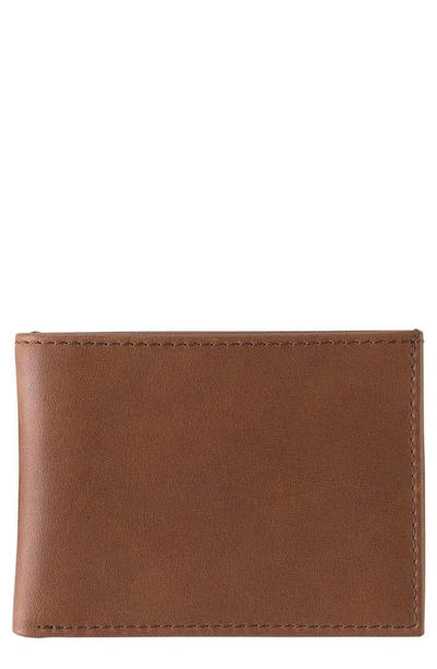 Shop Johnston & Murphy Super Slim Leather Wallet In Tan