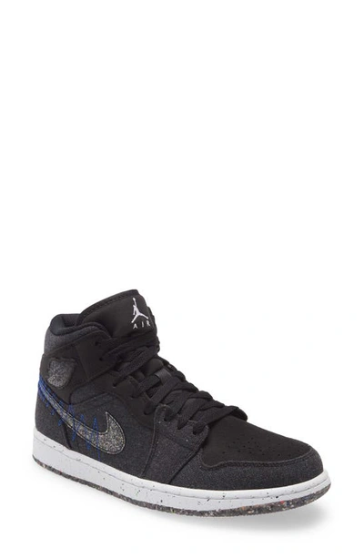Shop Jordan Air  1 Mid Se Basketball Shoe In Black/ Multi/ Racer Blue