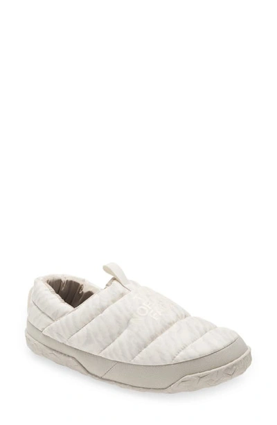 Shop The North Face Nuptse Down Slipper In Silver/ Grey