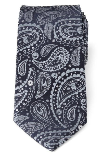 Shop Cufflinks, Inc Star Wars™ Mandalorian Blue Paisley Silk Tie