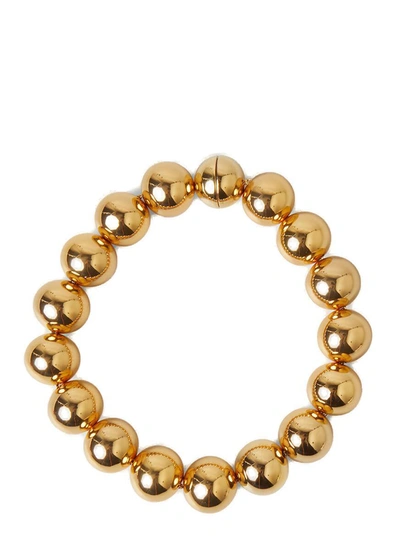 Shop Jil Sander Beaded Necklace In Gold