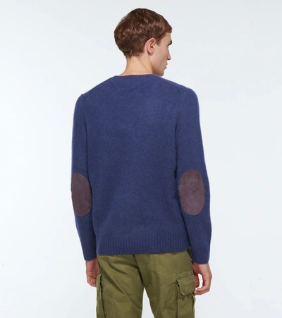 Shop Polo Ralph Lauren Wool And Cashmere Sweater In Spring Navy Heather