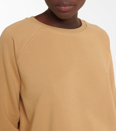 Shop Adam Selman Sport Boxy Cotton-blend Sweatshirt In Cashew