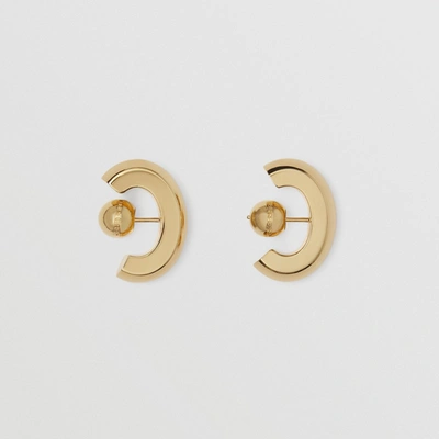 Shop Burberry Gold-plated Earr In Light Gold