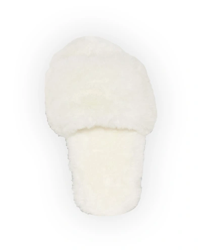 Shop Apparis Diana Faux-fur Slippers In Ivory