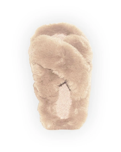 Shop Apparis Biba Faux-fur Slippers In Latte