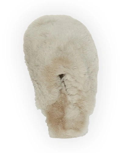 Shop Apparis Melody Faux-fur Slippers In Latte