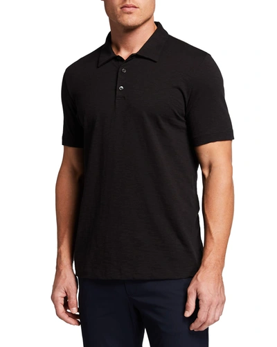 Shop Theory Men's Bron C Cosmos Polo Shirt In Black