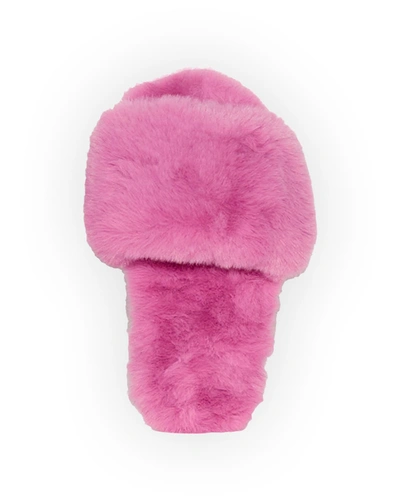 Shop Apparis Diana Faux-fur Slippers In Sugar Pink