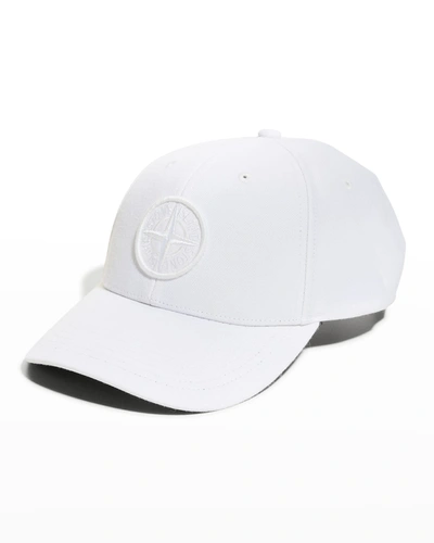 Shop Stone Island Men's Logo Baseball Hat In White