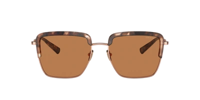 Giorgio Armani Tortoiseshell-effect Square-frame Sunglasses In Brown