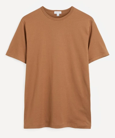 Shop Sunspel Classic Cotton T-shirt In Mushroom