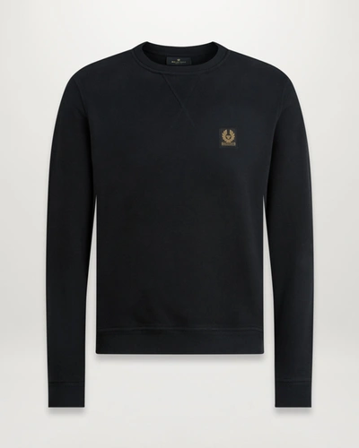 Belstaff Felpa Con Patch Logo In Black