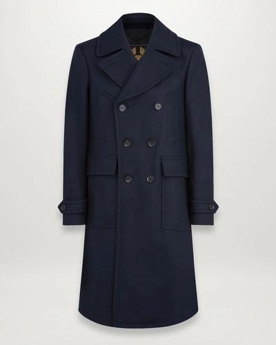 Belstaff Milford Double-breasted Wool-blend Coat In Ink Blue | ModeSens