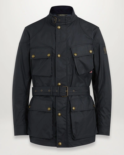 Shop Belstaff Trialmaster Jacket In Dark Navy