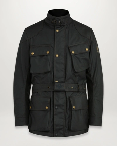 Shop Belstaff Trialmaster Motorcycle Jacket In Black