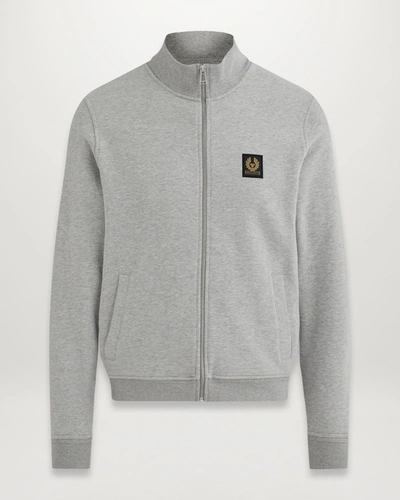 Shop Belstaff Sweatshirt Mit Durchgehendem Reissverschluss Cotton Fleece Grey S In Grey Melange