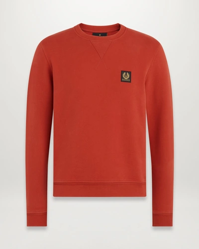 Shop Belstaff Sweatshirt L In Red Ochre