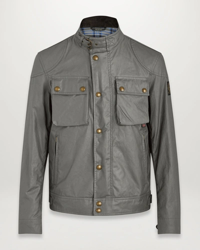 Shop Belstaff Racemaster Jacket In Granite Grey