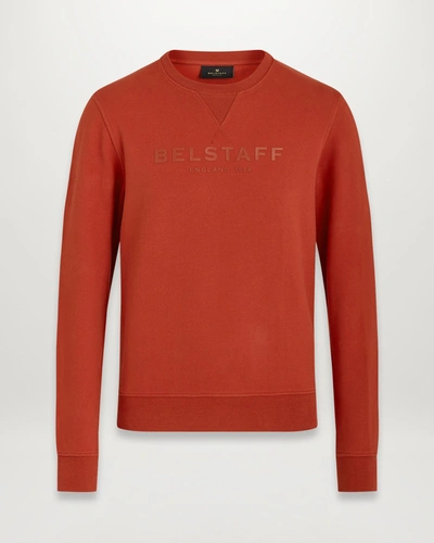 Shop Belstaff 1924 Sweatshirt Red Ochre Size M In Red Ochre/red Ochre