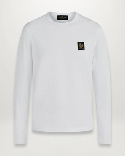 Shop Belstaff Langarm-t-shirt Cotton Jersey In White