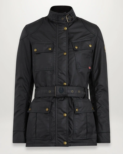 Shop Belstaff Trialmaster Motorcycle Jacket In Black