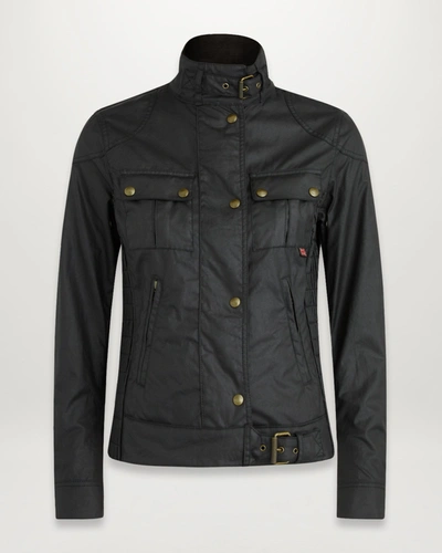 Shop Belstaff Gangster Jacke Für Damen Waxed Cotton In Black