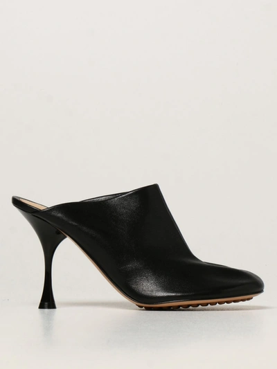 Shop Bottega Veneta Dot Sock Mule In Stretch Nappa In Black