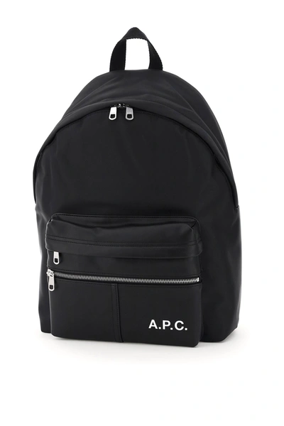 Shop Apc A.p.c. Camden Faux Leather And Nylon Backpack In Black