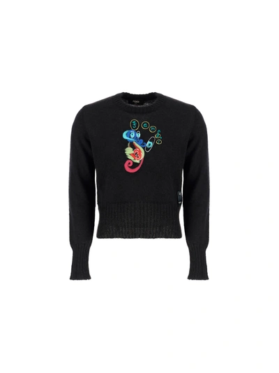 Shop Fendi Sweater In Nero