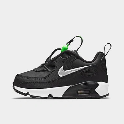 Shop Nike Kids' Toddler Air Max 90 Toggle Se Casual Shoes In Black/chrome/green Strike/white