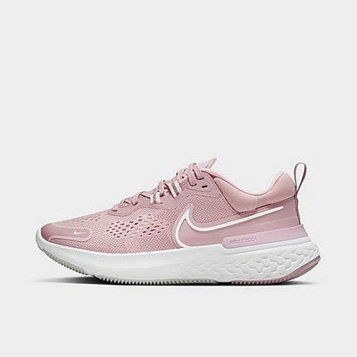 Shop Nike Women's React Miler 2 Running Shoes In Plum Chalk/pink Foam/white