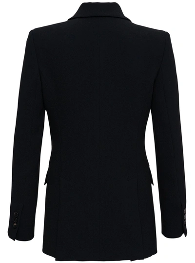 Shop Alberto Biani Double-breasted Jacket In Black Cady
