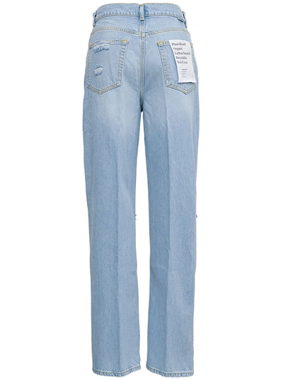 Shop Boyish Blue Denim Jeans With Tears Details