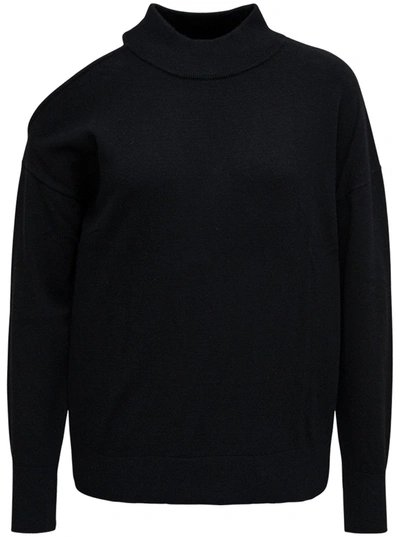 Shop Michael Michael Kors Black Wool Sweater With Cut-out Detail